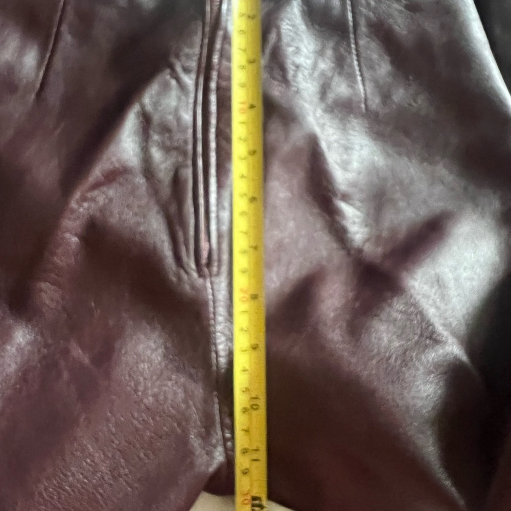 ❤️BURGUNDY-MODA INTERNATIONAL LAMBS LEATHER PANTS IN BURGUNDY OR OX BLOOD❤️XS - Picture 5 of 12